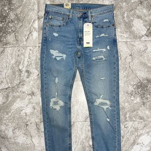 Mens Levis’s skinny taper jeans 32x32 in topaz wash